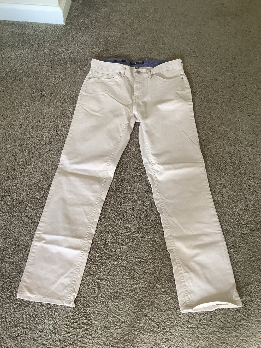 Michael Kors Parker Slim Fit Pants Mens 28x30 Khaki 5-Pocket Chino